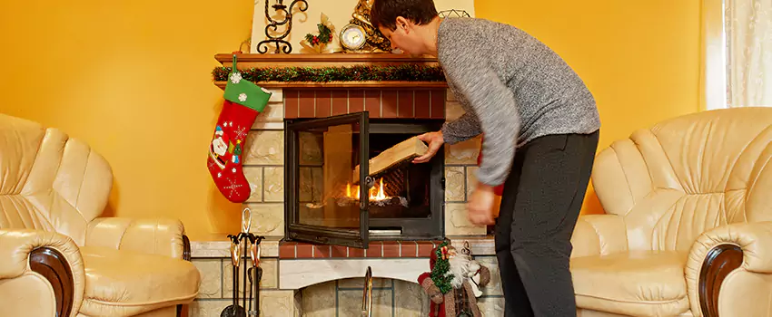 Rusted Metal Fireplace Restoration in Germantown, Maryland